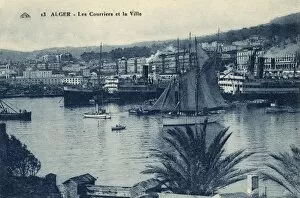 Images Dated 23rd May 2017: View of the harbour with mailboats, Algiers, Algeria