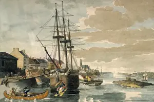 Iroquois Prints: View of the Harbour, Montreal