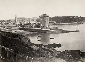 Harbor Gallery: View of the harbour at St Malo, France