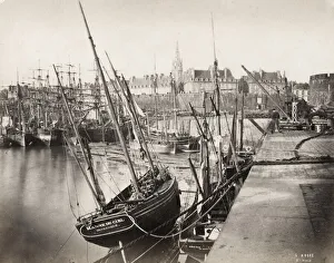 View of the harbour at St Malo, France