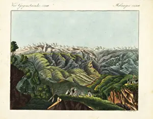 View of the Himalayan mountains