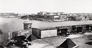 View of the hospital and harbour, Malta
