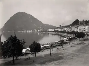 Geological Prints: View from Hotel Washington Lugano Switzerland / Italy border