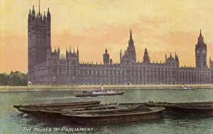 Paddle Gallery: View of the Houses of Parliament across the River Thames