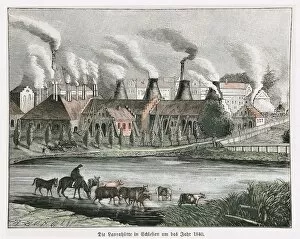 Historica Collection: View from the Huta Laury in 1840. Engraving. FRANCE