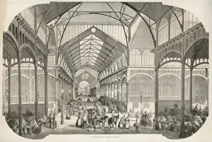 Indoor Prints: View inside the Halles Centrales, Paris, France