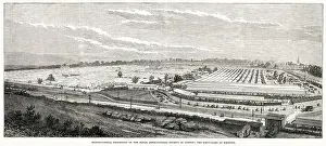 Methods Prints: View of the International Exhibition of the Royal Agricultural Society in London - the show-yard at Kilburn