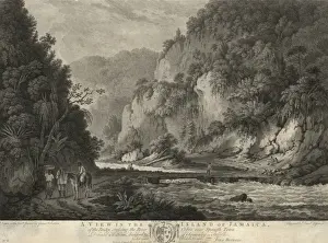 Beckford Prints: A view in the island of Jamaica, of the bridge crossing