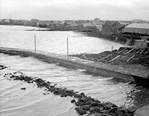 Iceland Prints: A view of Keflavik village, Iceland