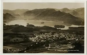 View of Keswick and Derwentwater, Lake District, Cumbria