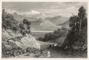 Mont Prints: View of Lake Geneva with Mont Blanc, Switzerland