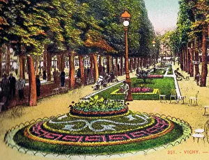 Parc Prints: A view of L'Ancien Parc at Vichy, 1920s