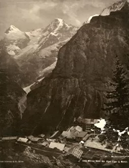 Images Dated 7th December 2017: View looking down on the Murren Hotel, Switzerland