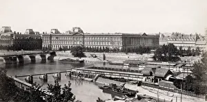 Terminal Prints: View of Louvre, Paris, France, seen across River Seine