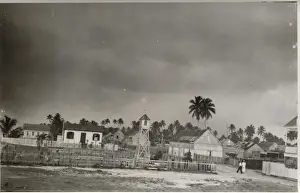 Rainy Prints: View of Loyola Camp with clouds, British Honduras