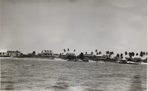 Belize Prints: View of Loyola Camp from the sea, British Honduras