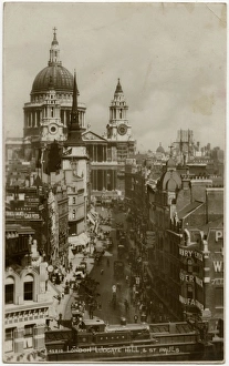 View up Ludgate Hill toward St. Pauls Cathedral, London View up Ludgate Hill toward St. Pauls Cathedral, London
