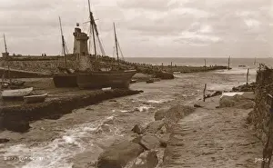 View of Lynmouth, Devon - The mouth of the River Lyn