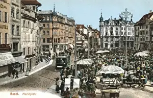 View of the Market Place, Basel, Switzerland