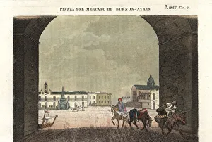 Aires Gallery: View of the market square in Buenos Aires
