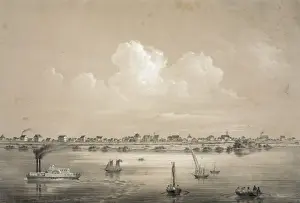 Sept Prints: View of Matagorda. (Taken from the Bay. Sept. 1860)