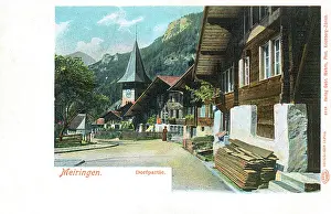 Swiss Prints: View of Meiringen, Berne, Switzerland