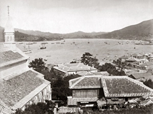 Images Dated 14th October 2015: View from Minamigama Hill, Nagasaki, Japan, circa 1890