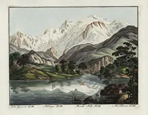 Chamonix Prints: View of Mont Blanc, Chamonix, France