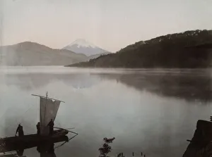 Calm Gallery: View of Mount Fuji, Fujiyama, from Hakone Lake, Japan