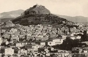 Hillside Prints: View of Mount Lycabettus, Athens, Greece from the Acropolis