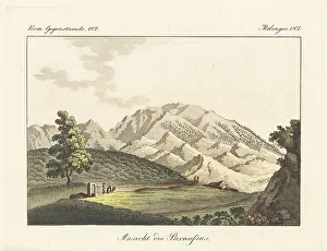 Carl Bertuch Prints: View of Mount Parnassus in Greece, 1815