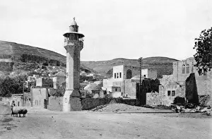 Minaret Prints: View of Nablus, Palestine, West Bank