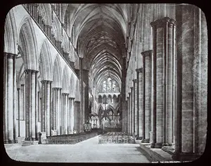 Vaulted Prints: View of the nave, Salisbury Cathedral, Wiltshire