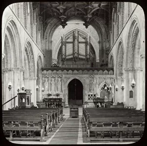 View of the nave, St Davids Cathedral, St Davids, Wales