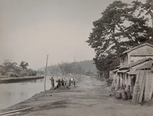 Negishi Prints: View along Negishi canal, Yokohama, Japan