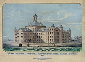 Alms Gallery: View of the new alms house for the city of Boston in the sta