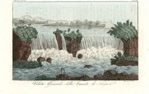 View of Niagara falls, 19th century