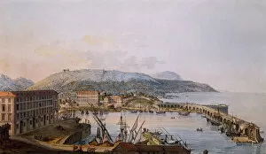 Beaumont Gallery: View of Nice, France with harbor and ships Date: 1792