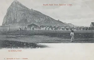 Boundary Prints: View of the North Front, Gibraltar, from Spanish border