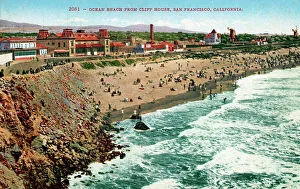 View of Ocean Beach from Cliff House, San Francisco, USA
