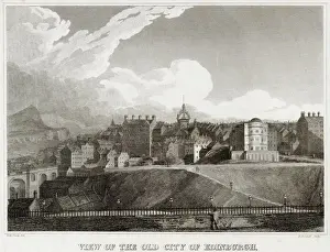 View of the old city of Edinburgh, 1815, from an original drawing by the Marchioness of