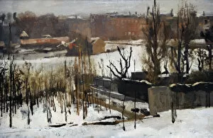 Holland Gallery: View of the Oosterpark, Amsterdam, in the Snow, 1892, by Geo