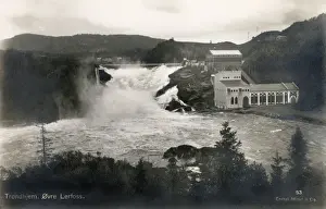 Generator Prints: View of Ovre Lerfoss, near Trondheim, Norway