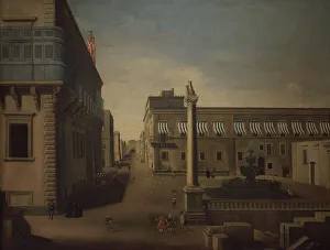 View of Palace Square, Valletta. Unknown artist