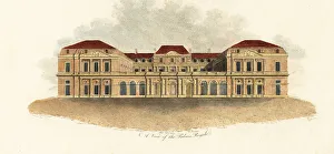 Directoire Prints: A view of the Palais-Royal, Paris, 1800