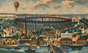 Water Front Prints: View of the Paris Exposition of 1867 showing waterfront, mai