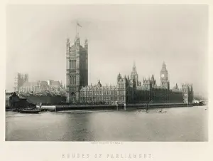View of Parliament buildings and Big Ben, London