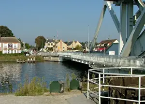 Orne Prints: View of Pegasus Bridge, Gondree Caf & gun pit