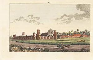 View of Petrovsky Palace near Moscow, Russia, 1800s