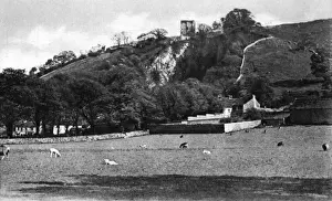 View of Peveril Castle at Castleton, Derbyshire